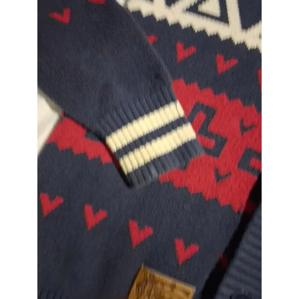 Y2K Vintage LRG Mens‎ Size M Nordic Chunky Grandpa Hertiage Preppy Cardigan